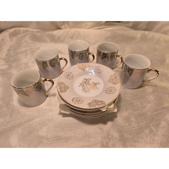 Vintage Espresso Cups and Saucers - 6 Sets - Picture 2 of 4